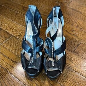 MICHAEL Michael Kors Black Berkely Strappy Heels